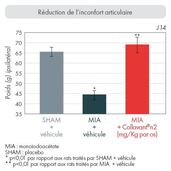 graphique réduction de l'inconfort articulaire